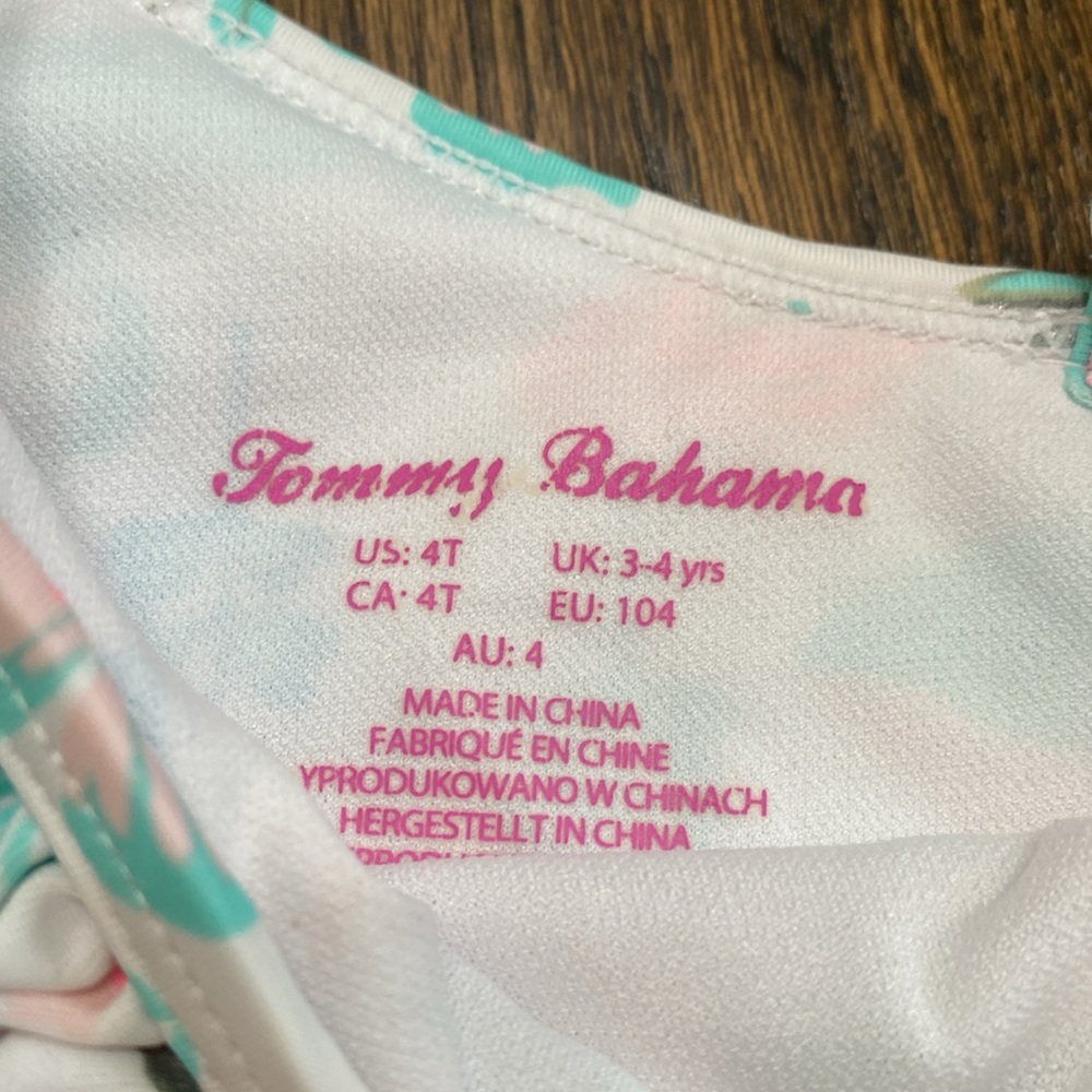 Tommy Bahama Girls Swim & Hat size 4T - Picture 3 of 10
